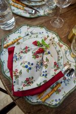 Guardanapo Linho Misto Estampado Berries Off 45X45