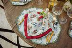 Guardanapo Linho Misto Estampado Berries Off 45X45