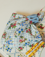Guardanapo Linho Misto Estampado Berries Vichy