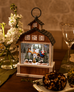 Casa Papai Noel Na Neve Com Luz