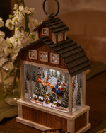 Casa Papai Noel Na Neve Com Luz
