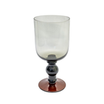 Taça De Vidro C/ Esfera Cinza