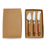 Set Espátulas Queijo Inox Prata 3 Pçs