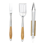 Set Churrasco Madeira 3 Pçs