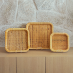 Bandeja Rattan Quadrada G