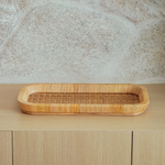 Bandeja Rattan Retangular M