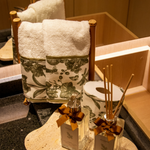 Toalha de Lavabo Algodão Estampada Orquídea