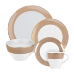 Conjunto Paint Bege 24 peças (6 lugares)