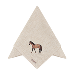 Guardanapo Linhão Cru Bordado Cavalo
