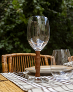 Taça Em Vidro Estilo Bambu