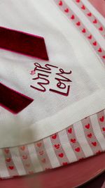 Guardanapo Linhão Off White Com Bordado With Love