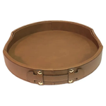 Bandeja de Couro Marrom M