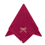 Guardanapo Linhão Cherry Bordado laço ajour