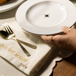 Set Guardanapo Linhão Off-white Bordado Good Feelings