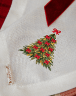 Guardanapo Linhão Off White Bordado Arvore Lis
