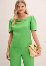 Blusa Linho Verde