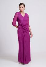 Vestido Longo Manga 3/4