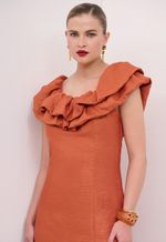 Vestido Longo Crepe Alfaiataria
