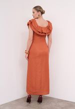 Vestido Longo Crepe Alfaiataria