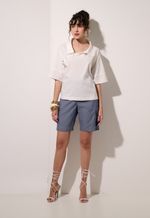 Bermuda Cargo Jeans Feminina