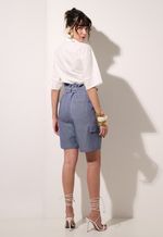 Bermuda Cargo Jeans Feminina