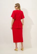Blusa Peplum Vermelha