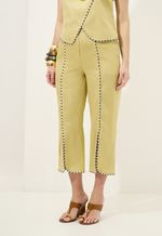 Calça De Linho Puro Feminina