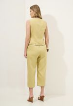 Calça De Linho Puro Feminina