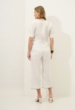Calça De Linho Puro Feminina