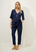 Calça Azul Marinho Alfaiataria