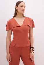 Blusa De Crepe Feminina