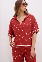 Blusa De Poá Vermelha
