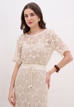 Blusa De Crochê Manga Curta
