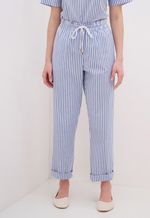 Calça Listrada Azul