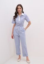 Calça Listrada Azul