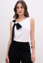 Blusa Com Laço No Ombro