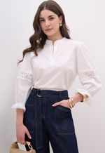 Camisa Feminina Branca De Algodão