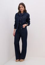 Jaqueta Jeans Azul Escuro