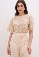 Short Alfaiataria Bege