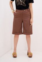 Short Alfaiataria Marrom