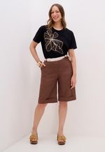 Short Alfaiataria Marrom