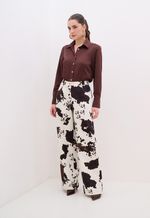 Calça Pantalona Animal Print