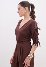 Blusa Manga 3/4 Decote V