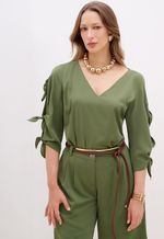 Blusa Manga 3/4 Decote V