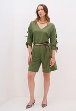 Blusa Manga 3/4 Decote V