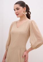 Vestido Poá Longo