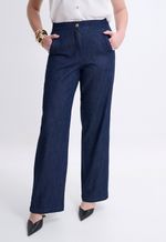 Calça Jeans Escura Reta Feminina