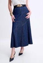 Saia Jeans Longa Evasê