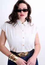 Camisa Sem Manga Branca
