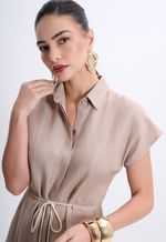 Vestido Chemise De Linho